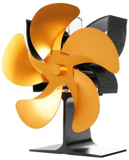 SF902G 5 Blades Warmte Aangedreven Kachel Ventilator Voor Hout Log Brander Heater Haard Brandstof GD