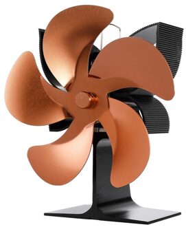SF902G Thermische Power Haard Kachel Vijf Bladen Haard Verwarming Ventilator Veilig Thuis Haard Ventilator Efficiënte Warmte bronzen
