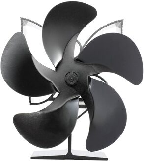 SF902S Zwart Haard Vijf Blade Haard Warmte Aangedreven Kachel Fan Log Hout Brander Eco Vriendelijke Stille Ventilator Thuis Efficiënte warmte