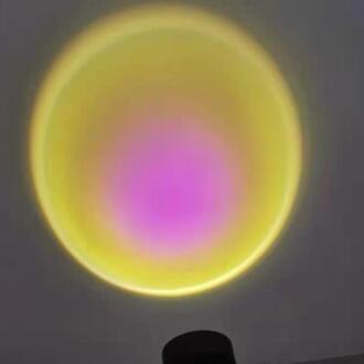 Sfeer Led Night Tafellamp Licht Voor Thuis Coffe Winkel Achtergrond Wanddecoratie Usb Bedienen Regenboog Zonsondergang Projector Lamp zon licht