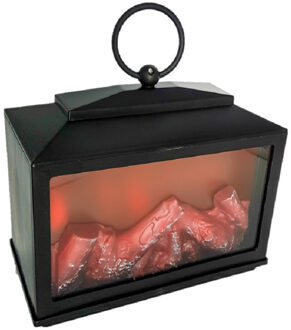 Sfeerhaard met LED verlichting - L18 x H18 cm - batterijen