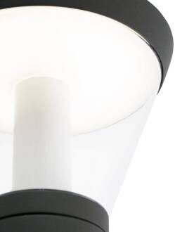 Sfeervolle LED buitenwandlamp Shelby donkergrijs, transparant