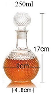 Sferische Bar Crystal Whiskey Fles Wijn Bier Fles Transparant Wijn Fles Thuis Bar Wealed Wijnfles Decanter Gereedschap 250ml