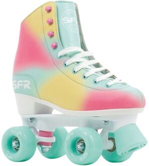 Sfr Brighton Figure Quad Rolschaatsen Junior lichtgroen - roze - geel - 40 1/2