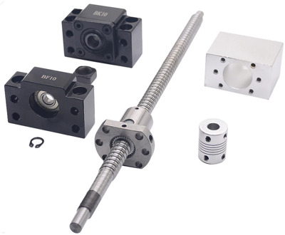 SFU1204 set:SFU1204 rolled ball screw C7 with end machined + 1204 ball nut + nut housing+BK/BF10 end support + coupler RM1204