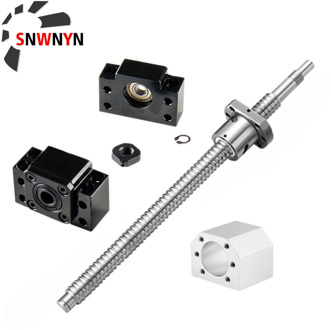 SFU1605 250 300 400 500 600 700 800 900mm Rolled Ball Screw C7 With End Machined+1605 Ball Nut+Nut Housing+BK/BF12 End Support