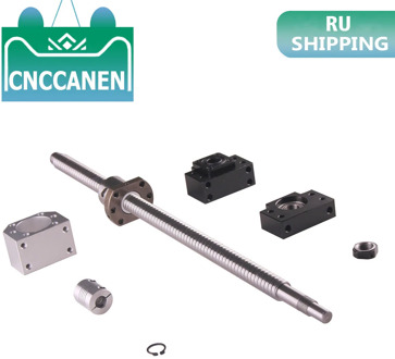 SFU1605 Rolled Ball Screw C7 With End Machined 250~1500MM+1605 Ball Nut+Ballnut Housing+BK/BF12 End Support+RM1605 coupler Set