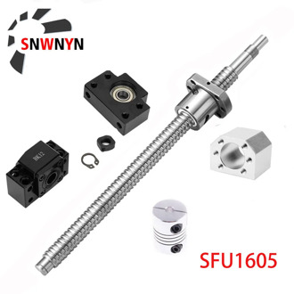 SFU1605 Set Rolled Ball Screw SFU1605 C7 With End Machined +Ballnut + Nut Housing+BK/BF12 End Support + Coupler RM1605 Ballscrew