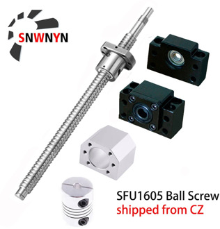 SFU1605 Set Rolled Ball Screw With End Machined+Ballnut+Nut Housing+BK/BF12 End Support+Coupler RM1605 Ballscrew Free Shipping