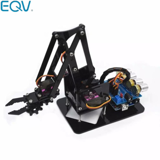 SG90 MG90S 4 DOF Unassembly Acrylic Mechanical Arm Robot Manipulator Claw for Arduino Maker Learning DIY Kit Robot