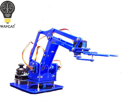 SG90 MG90S 4 DOF Unassembly Acrylic Mechanical Arm Robot Manipulator Claw for Arduino Maker Learning DIY Kit Robot
