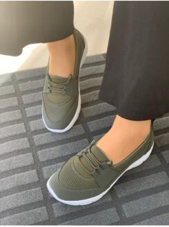 Sge Schoenen Vrouwen Kaki Kleur Groen Orthopedische Dagelijkse Schoenen Comfortabele Model 36