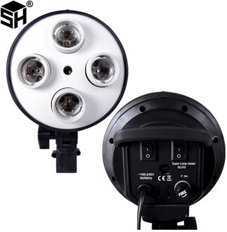 Sh Fotografie Softbox E27 Base Vier Lamphouder Lamp Accessoires Gebruik Voor Softbox Kit 4 In 1 Voor Foto fotografie Studio 1X Four-Lamp houder