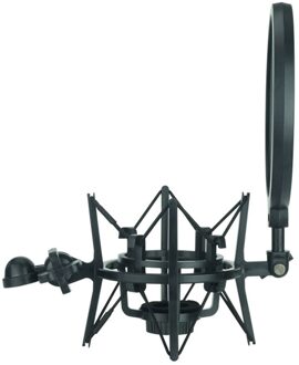SH100 Shock Mount Microfoon Clip Studio Opname Met Filter Scherm Accessoires Universele Professionele Ruis Mic Houder