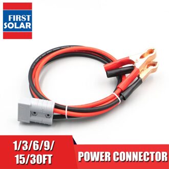 SH50 Plug 50A 600 V Verlengen kabel 0.3 m 1 m 2 m 3 m 5 m 10 m solar kabel 2.5mm2 met Alligator clip Klemmen Krokodil 50A 6ft