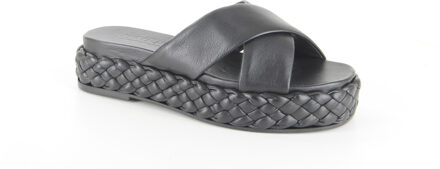 Shabbies Shs1365 black dames slippers Zwart - 39