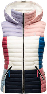 Shadaa Multikulti dames gewatteerde bodywarmer – Licht, kleurrijk & trendy - maat Veelkleurig