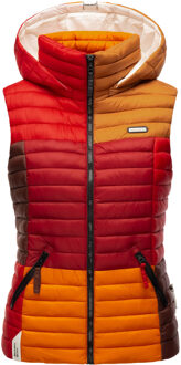 Shadaa Multikulti dames gewatteerde bodywarmer – Licht, kleurrijk & trendy Veelkleurig - XL