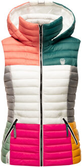 Shadaa Multikulti dames gewatteerde bodywarmer – Licht, kleurrijk & trendy Veelkleurig - XS