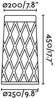Shadow LED sokkellamp, donkergrijs, aluminium, hoogte 45 cm