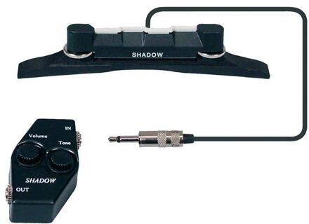 Shadow SH-926 mandolin arched top bridge pickup, adjustable, with 4 meter cable, volume and tone