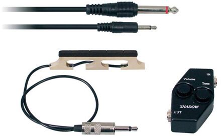 Shadow SH-930 banjo bridge pickup, with 4 meter cable, volume and tone, 5-string