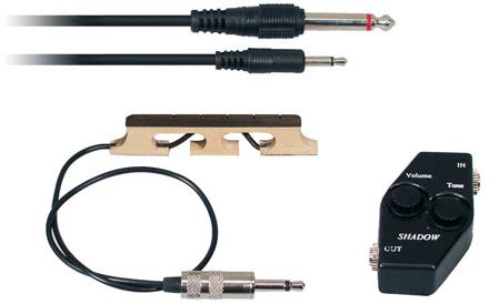 Shadow SH-930-G banjo bridge pickup, with 4 meter cable, volume and tone, 6-string