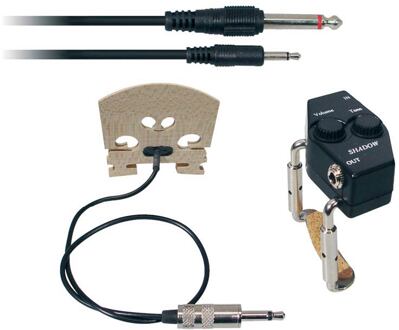 Shadow SH-940 viool pick-up systeem viool pick-up systeem, bridge with built in piezo, V&T controls on rib clamp (detachable)