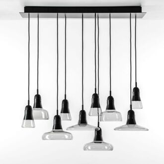 Shadows Hanglamp Set Rectangular Large - Zwart - Rookrgrijs