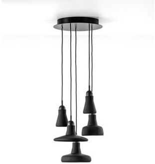 Shadows Hanglamp Set Ring - Walnoot - Mat zwart