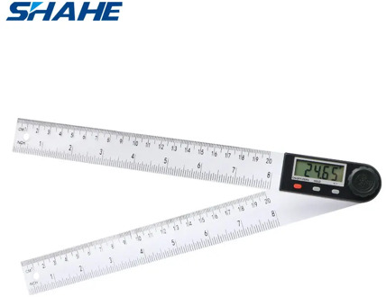 Shahe Digital protractor Angle ruler 200mm 8inch Angle Finder Meter Plastic 360 degree goniometer inclinometer Measuring Tool
