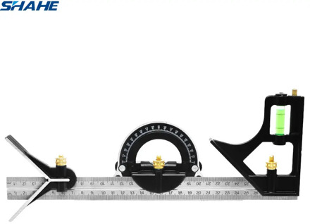 Shahe New 300 mm Stanless Steel Multi-function Angle Ruler Combination Square Angle Ruler Measuring Tools Angle Gauge