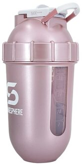 Shakesphere Tumbler View Eiwit Shaker Mengen Fles Met Zijruit, 24Oz Eiwit Shake Mixers Eiwit Blender Fles matte RoseGold wit