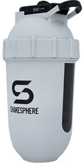 Shakesphere Tumbler View Eiwit Shaker Mengen Fles Met Zijruit, 24Oz Eiwit Shake Mixers Eiwit Blender Fles matte wit View