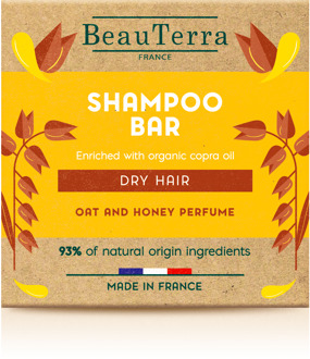 Shampoo BeauTerra Shampoo Bar Dry Hair Oat & Honey 75 g