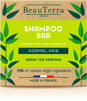 Shampoo BeauTerra Shampoo Bar Normal Hair Green Tea 75 g