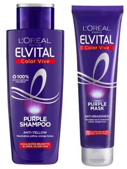 Shampoo en Conditioner L'Oréal Paris Elvital Color Vive Purple Shampoo & Mask 200 ml + 150 ml
