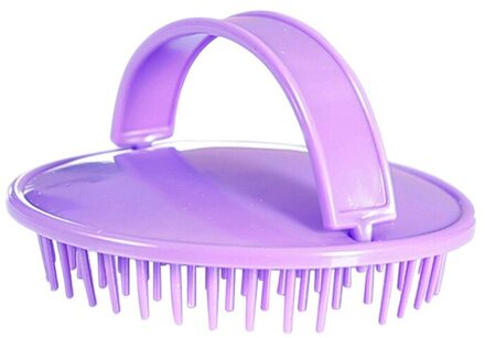 Shampoo Hoofdhuid Haar Massage Borstel Kam Shampoo Haar Wassen Kam Douche Bad Borstel Spa Massage Borstel Body Head Massager Zorg tool paars