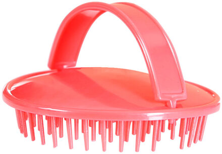 Shampoo Hoofdhuid Haar Massage Borstel Kam Shampoo Haar Wassen Kam Douche Bad Borstel Spa Massage Borstel Body Head Massager Zorg tool rood