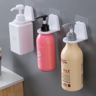 Shampoo Houder Haak, Lijm Wandmontage Voor Flessen Met Pomp Dispenser Voor Douche Keuken Badkamer