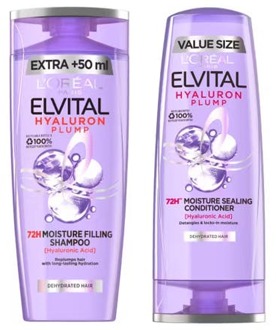 Shampoo L'Oréal Paris Elvital Hyaluron Plump Shampoo & Conditioner 500 ml + 400 ml