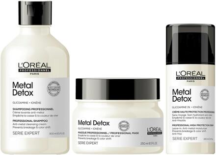 Shampoo L'Oréal Professionnel Metal DX Anti-breakage & Protect-Color For Colored & Damaged Hair 300 ml + 250 ml + 100 ml