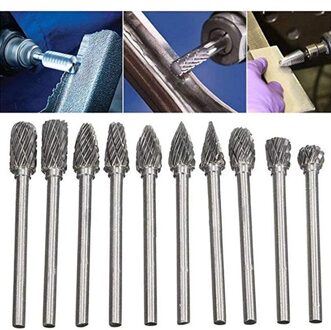 Shank Tungsten Carbide Milling Cutter Rotary Tool Burr Double Diamond Cut Rotary Dremel Tools Electric Grinding