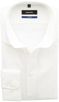 shaped fit overhemd - beige - Strijkvrij - Boordmaat: 44