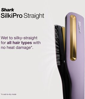 Shark SilkiPro Straight Hair Straightener + Dryer in One Tool - Plum Satin
