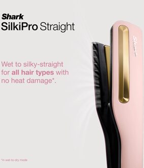 Shark SilkiPro Straight Hair Straightener + Dryer in One Tool - Rose Petal