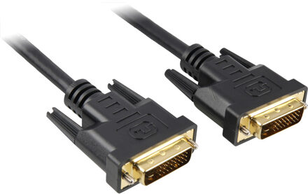 Sharkoon 3m DVI-D to DVI-D (24+1) DVI kabel Zwart