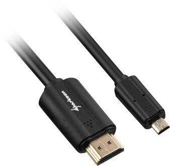 Sharkoon HDMI > micro-HDMI 2.0 kabel, 1,5 meter Zwart