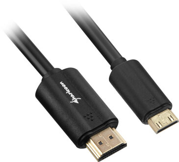 Sharkoon HDMI > mini-HDMI 2.0 kabel, 3,0 meter Zwart