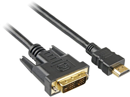 Sharkoon HDMI naar DVI-D Kabel, 2 m Zwart